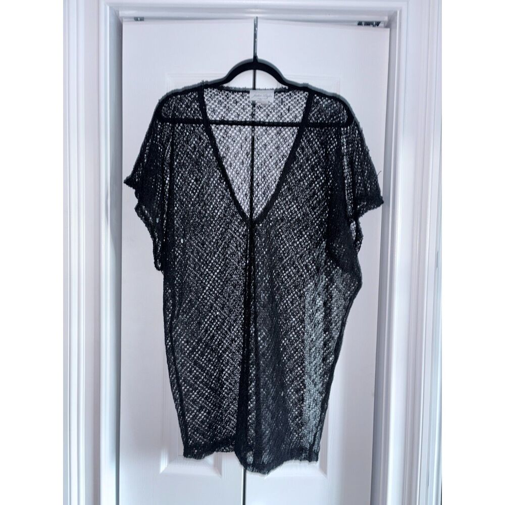 Vintage Y2K Jordan Taylor Black Crochet Swim Cover Up Made in USA
